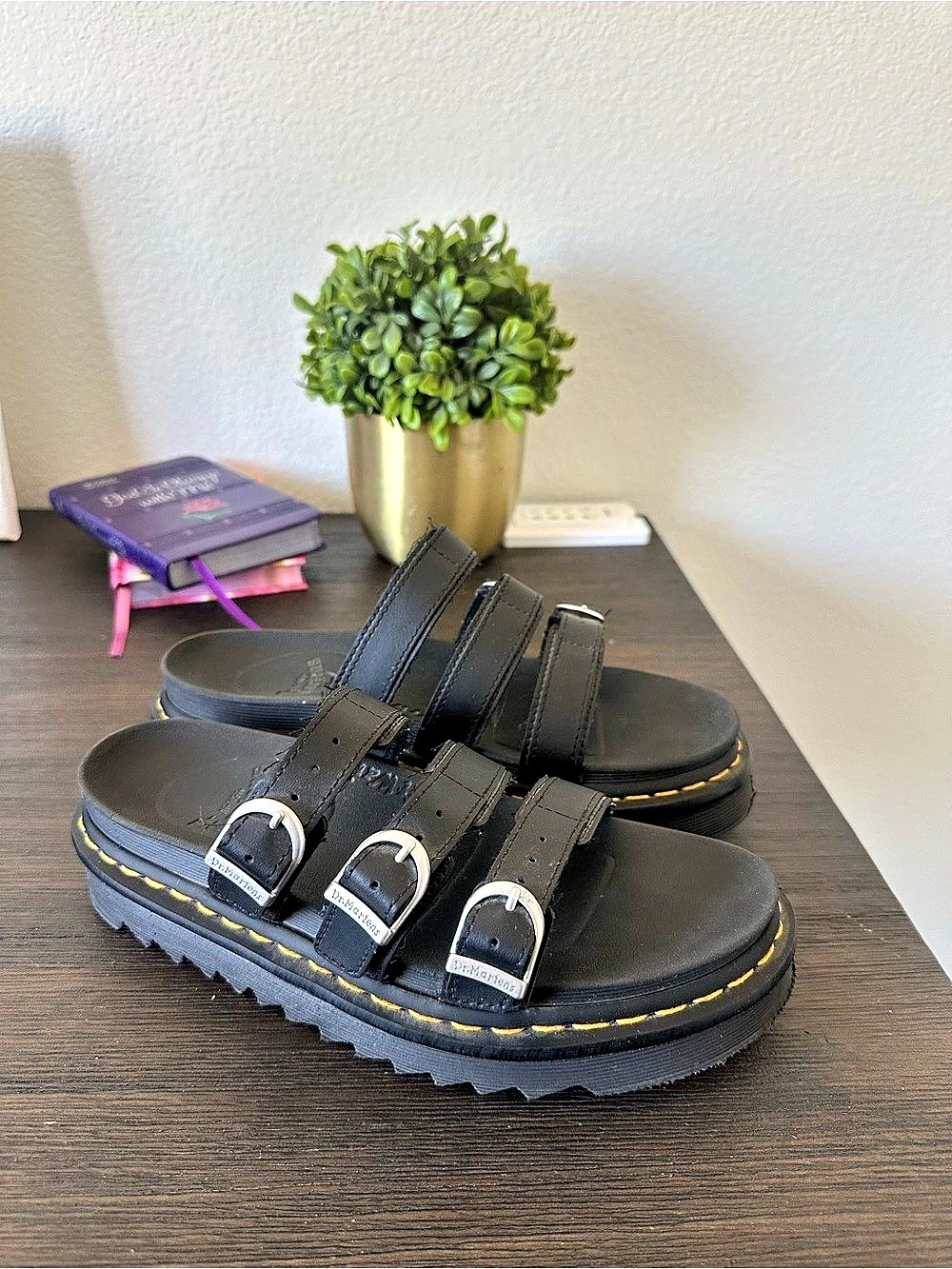 Dr. Martens 3 Strap Sandals Black US 8